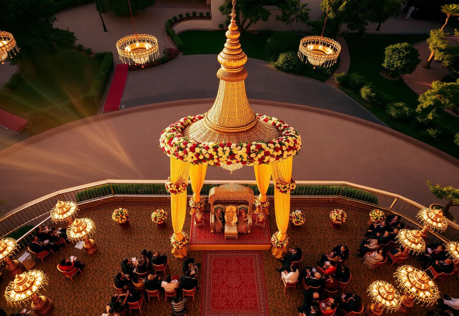 Grand destination wedding mandap