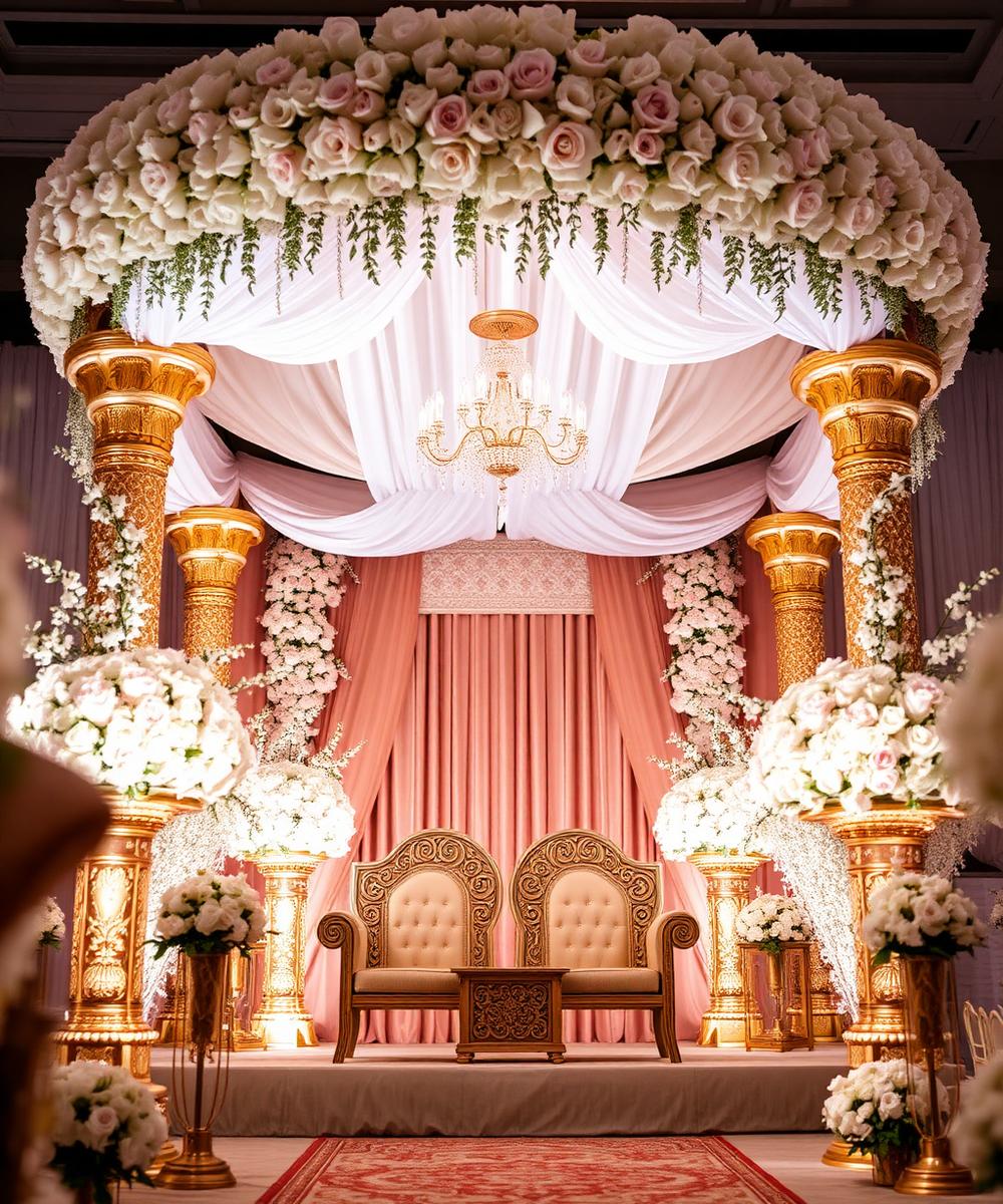 Luxury Indian wedding mandap decor